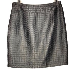 Banana Republic Gray Textured Print Skirt